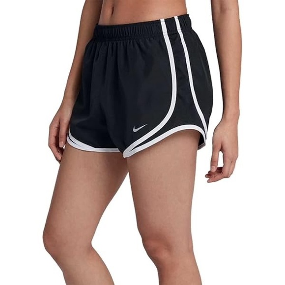 Nike Women's Black and White Athletic Shorts - Picture 1 of 2